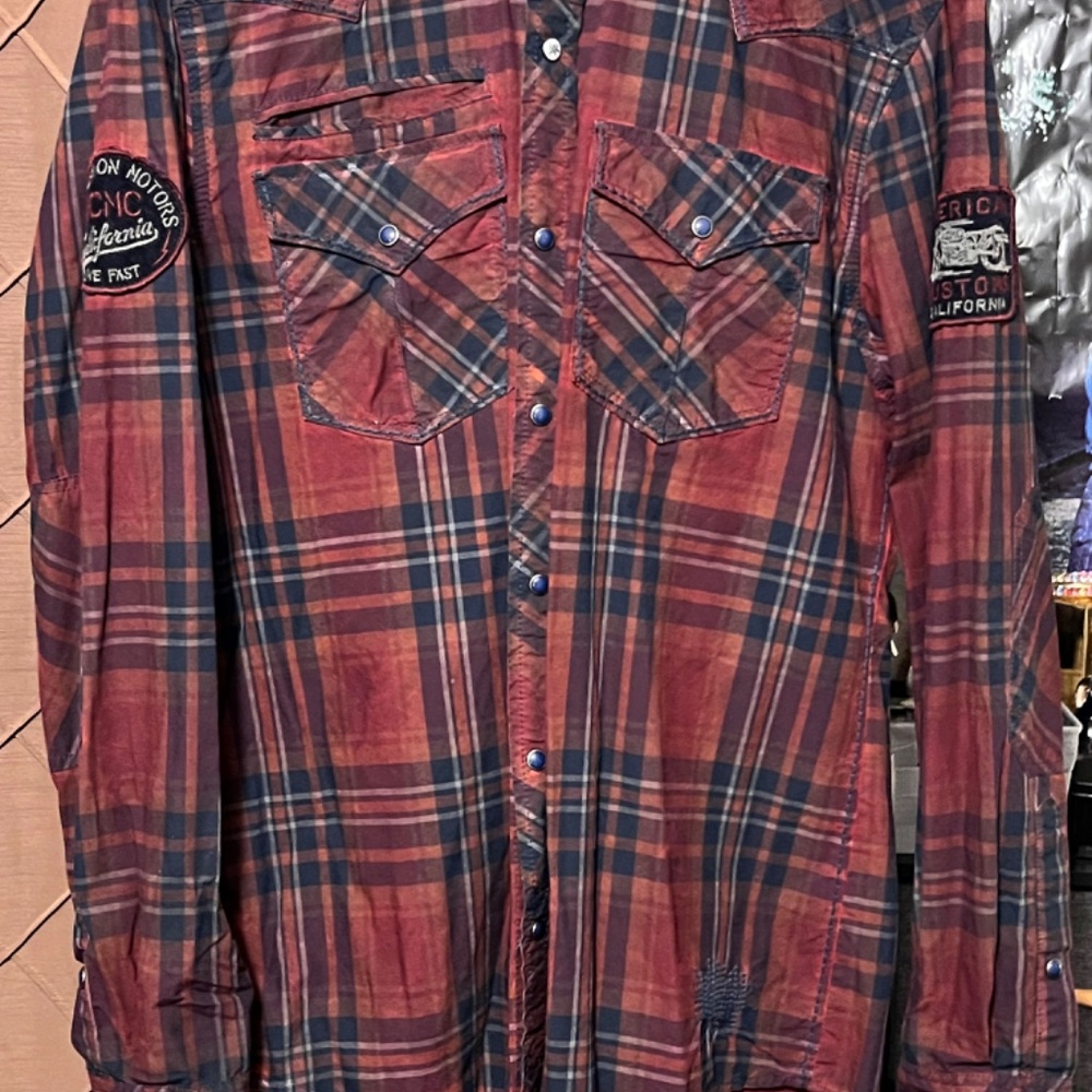 Rare Authentic Premium Affliction Button Down Emb… - image 6